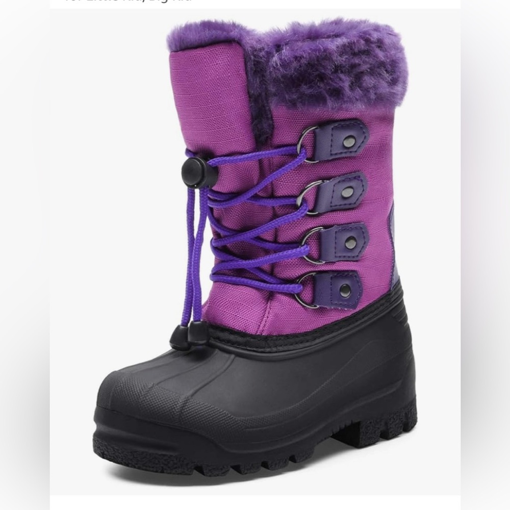 3M Thinsulate Purple and White Fur-Lined Boots.